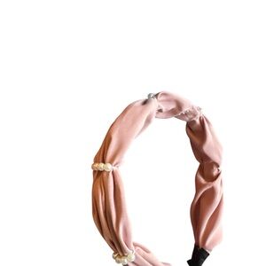 Fashion accessories for ages 14+ Elegant Pink Pearl-Embellished Headband